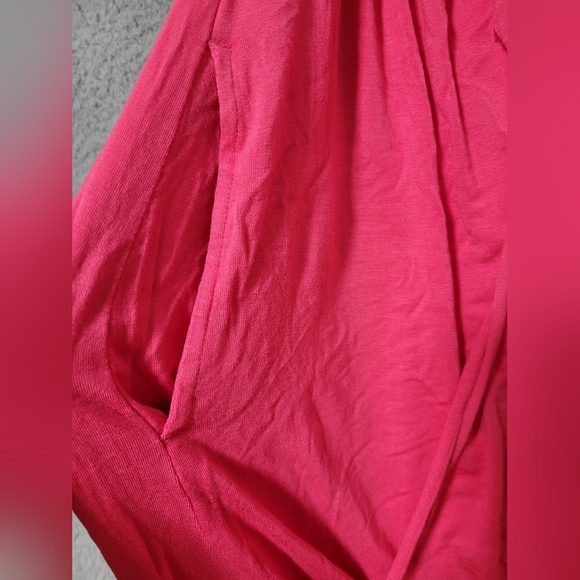 Calvin Klein Pink Halter Maxi Dress with Side Pockets and Lace Top Size 2 - Picture 3 of 10